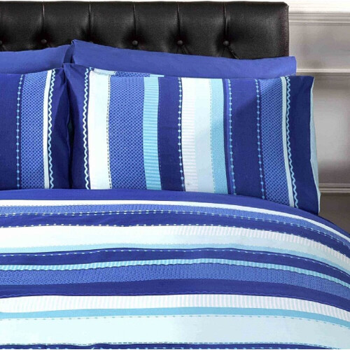 Detroit Duvet Set in Blue Double 1