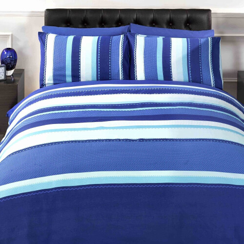 Detroit Duvet Set in Blue Double 2