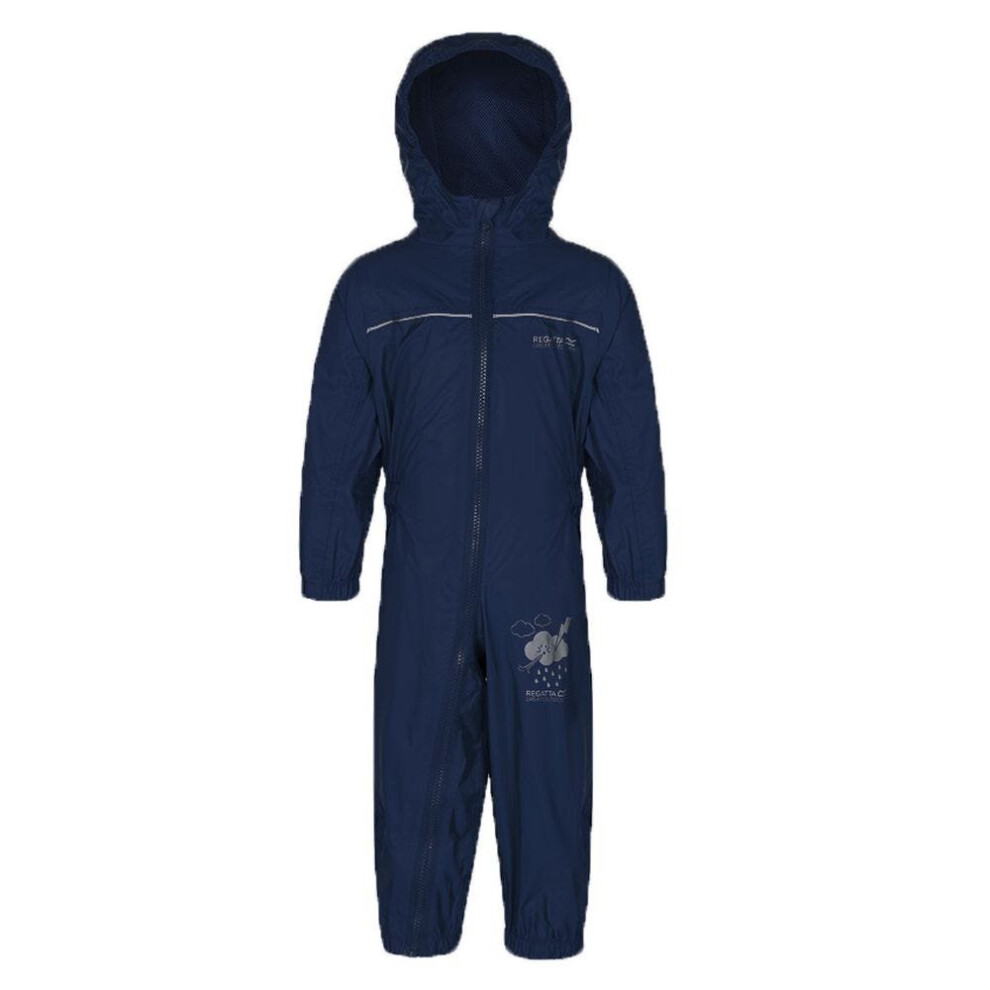 Regatta Puddle IV Waterproof Splashsuit - Navy - 12-18 Months (80-86cm)-image-OPC-P66SFTG-NEW