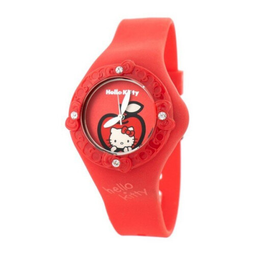 HELLO KITTY HK7158LS-18 ur. Quartz, rød. Dameur.