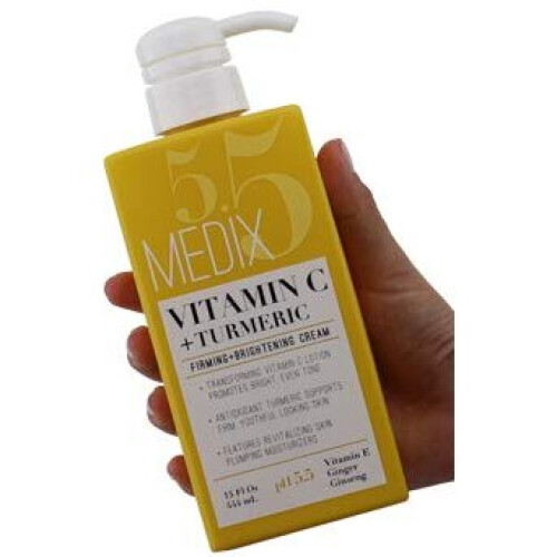 Medix 5.5 Vitamin C Cream w/Turmeric for face and body. Firming & brightening cream for age spots, dark spots & sun damaged skin. Anti-Aging Cream Inf