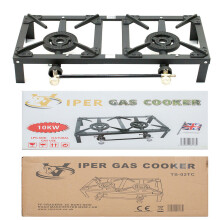 Viper Cast Iron Gas Burner Boiling Ring Outdoor Camping Propane Catering LPG Double Burner 10 Kw