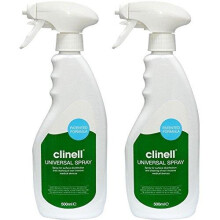 Clinell Universal Disinfectant 500ml Trigger Spray Bottle Kills 99.999% Bacteria, 2 x 500ml Bottles