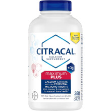 Citracal Calcium Maximum Plus, 280 Caplets - With D3, Zinc, Copper & Manganese