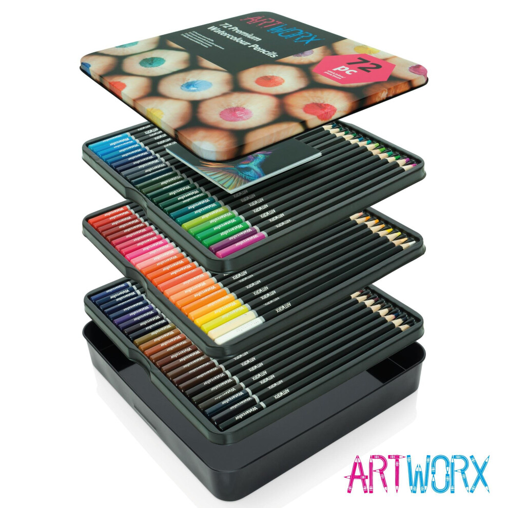 Artworx 72 Premium Watercolour Pencils