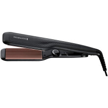 Remington S3580 Ceramic Crimp 220 Curling Tong - Tourmaline Ionic Coating, 150-220C, 30s Heat Up, Auto Shut-Off