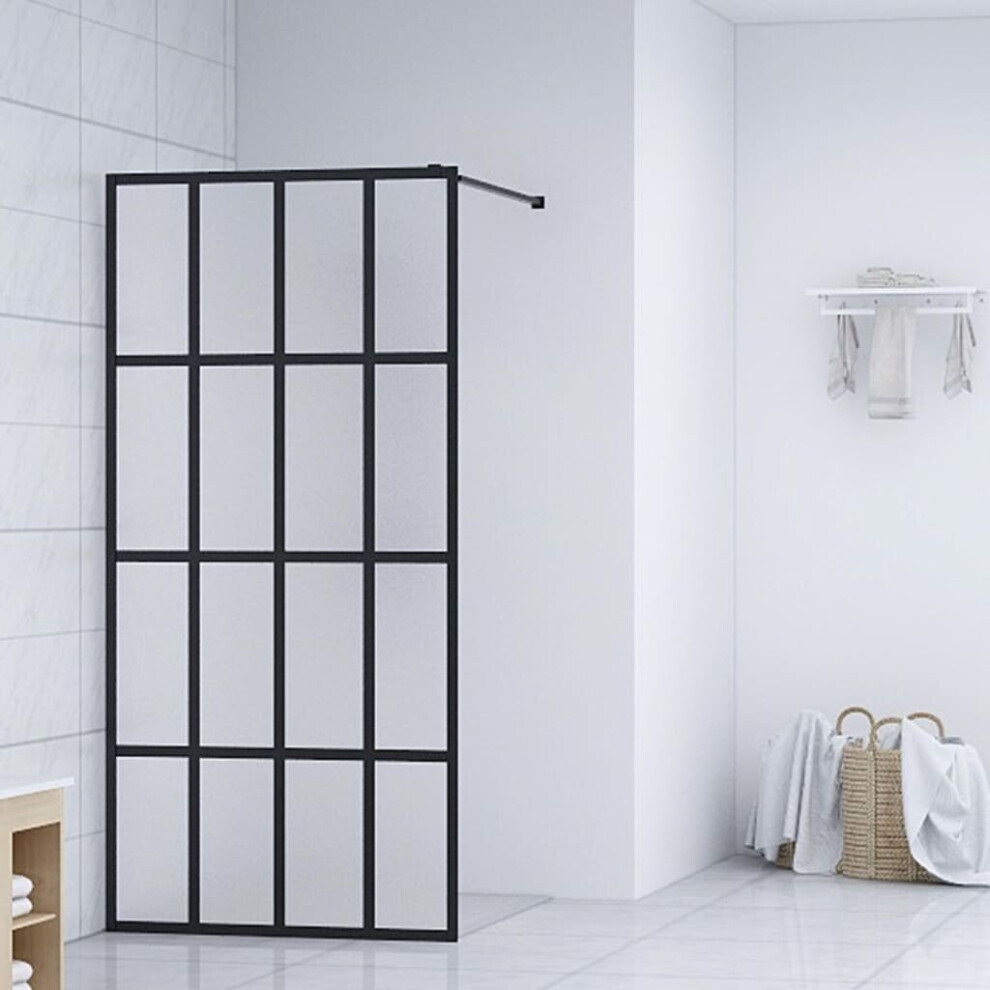 Vidaxl Walk-In Shower Screen Frosted Tempered Glass White 80Cm Cubicle Walls 8719883735276