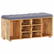 vidaXL Solid Mango Wood Hall Bench Storage Bench Shoe Cabinet Entryway Bench