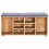 vidaXL Solid Mango Wood Hall Bench Storage Bench Shoe Cabinet Entryway Bench 4