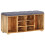 vidaXL Solid Mango Wood Hall Bench Storage Bench Shoe Cabinet Entryway Bench 7