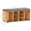 vidaXL Solid Mango Wood Hall Bench Storage Bench Shoe Cabinet Entryway Bench 6