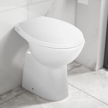 vidaXL High Rimless Toilet Soft Close 7 cm Extra Height Ceramic Bathroom