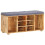 vidaXL Solid Mango Wood Hall Bench Storage Bench Shoe Cabinet Entryway Bench 9