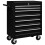 vidaXL Workshop Tool Trolley with 7 Drawers Black Garage Tool Storage Cabinet 1