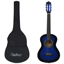 vidaXL Classical Guitar 1/2 34" Blue Bag Beginner Kid String Music Instrument