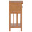 vidaXL Solid Oak Wood Magazine Table with Drawer - Compact Rustic Storage Side Table with Shelf (35x27x55 cm) 4