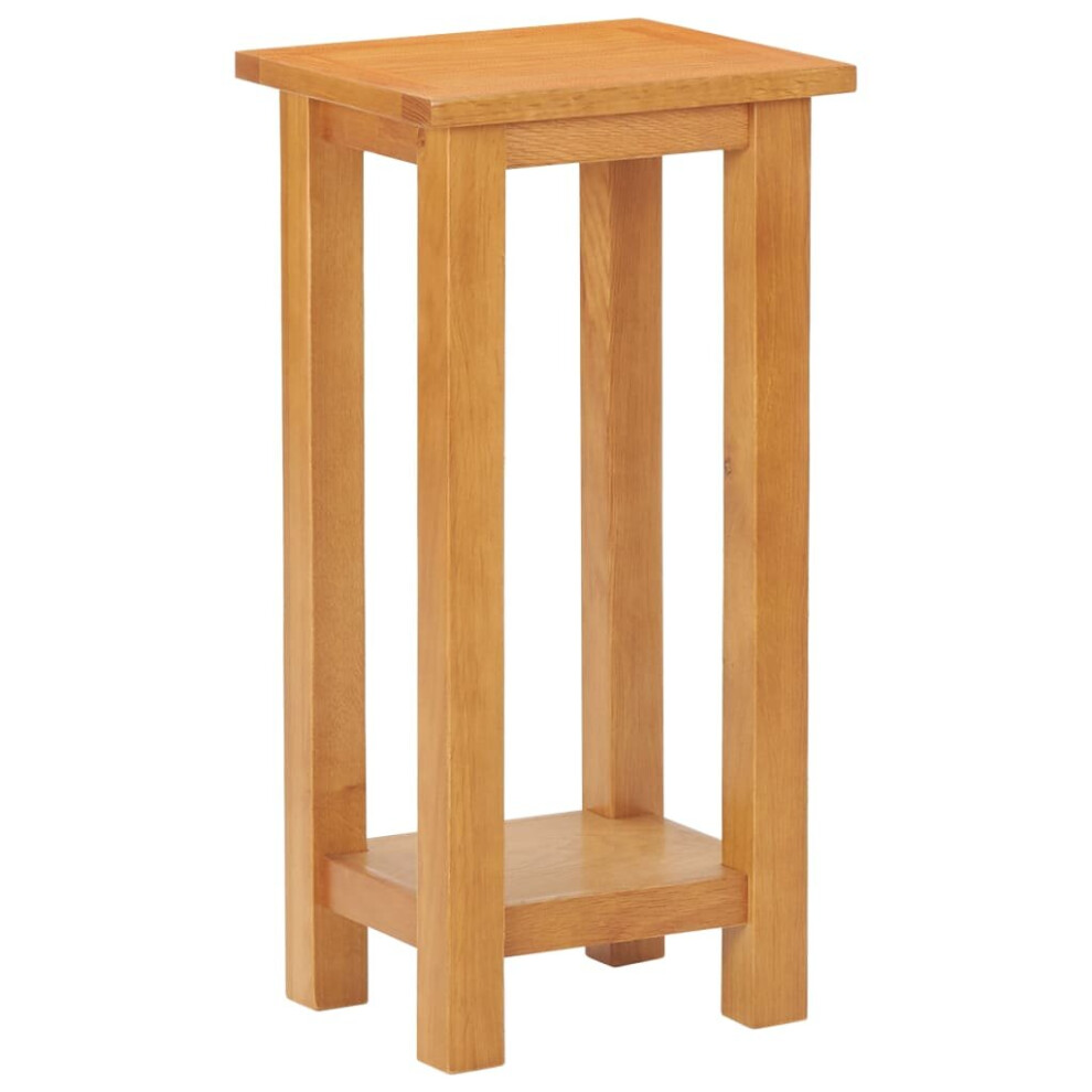 vidaXL Solid Oak Wood Side Table Bedside Cabinet Nightstand Accent Lamp Table