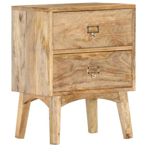 VidaXL vidaXL Solid Mango Wood Bedside Cabinet Nightstand Side Cabinet Bed Cabinet
