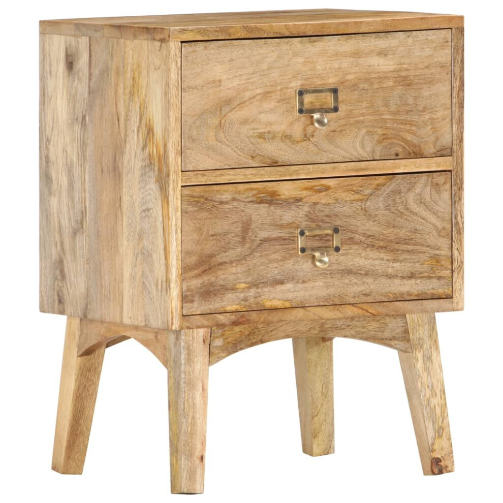 vidaXL Solid Mango Wood Bedside Cabinet Nightstand Side Cabinet Bed Cabinet