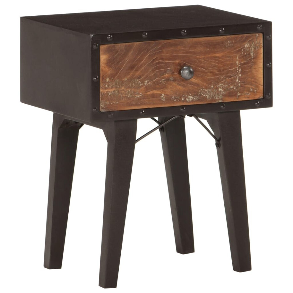 vidaXL Solid Reclaimed Wood Bedside Cabinet Bedroom Furniture Side End Stand
