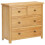 vidaXL Kommode 80x35x75 cm Massivholz Eiche 1