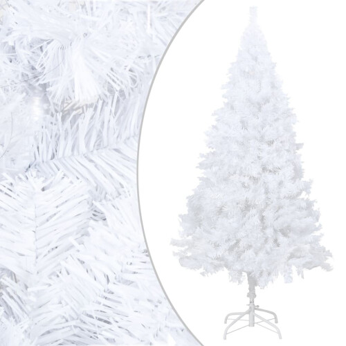 vidaXL Artificial Christmas Tree with Thick Branches White 240cm PVC Decor