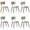 VidaXL vidaXL 6x Dining Chairs Solid Reclaimed Wood Wooden Kitchen Dinner Side Seats 1