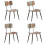 VidaXL vidaXL 4x Dining Chairs Solid Reclaimed Wood Wooden Kitchen Dinner Side Seats 1