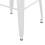 vidaXL 2x Bar Stools Stackable White Metal Kitchen Chairs High Counter Seats 5