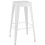 vidaXL 2x Bar Stools Stackable White Metal Kitchen Chairs High Counter Seats 2