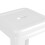 vidaXL 2x Bar Stools Stackable White Metal Kitchen Chairs High Counter Seats 4