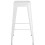 vidaXL 2x Bar Stools Stackable White Metal Kitchen Chairs High Counter Seats 3