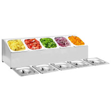 vidaXL Gastronorm Container Holder with 5GN 1/6 Pan Stainless Steel Organiser