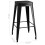 VidaXL vidaXL 2x Bar Stools Stackable Black Metal Kitchen Chairs High Counter Seats 6