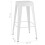 vidaXL 2x Bar Stools Stackable White Metal Kitchen Chairs High Counter Seats 6