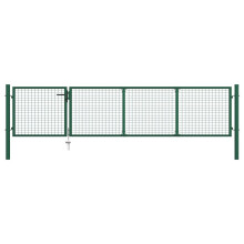 vidaXL Gartentor aus Stahl 350 x 75 cm Grün