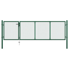 vidaXL Gartentor aus Stahl 350 x 100 cm Grün