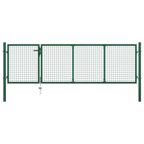 VidaXL vidaXL Gartentor aus Stahl 350 x 100 cm Grün