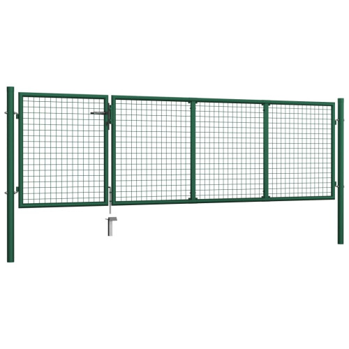 VidaXL vidaXL Gartentor aus Stahl 350 x 100 cm Grün 1