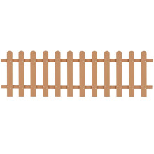 vidaXL WPC Picket Fence 200x60 cm Brown Outdoor Garden Barrier Border Palisade