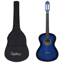 vidaXL klassisk guitar til begyndere, 4/4, 39", med kuffert