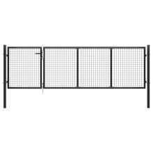 vidaXL Gartentor aus Stahl 350 x 75 cm Anthrazit