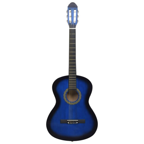 vidaXL Classical Guitar 4/4 39" Blue Bag Beginner String Music Instrument 2