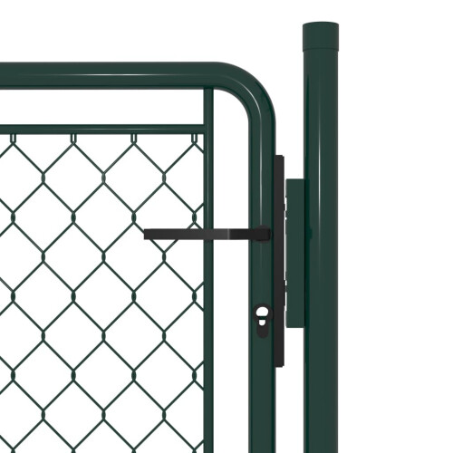 VidaXL Garden Gate Steel 100x75 cm Green 2