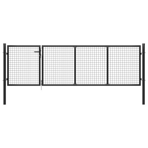 VidaXL vidaXL Gartentor aus Stahl 350 x 100 cm Anthrazit