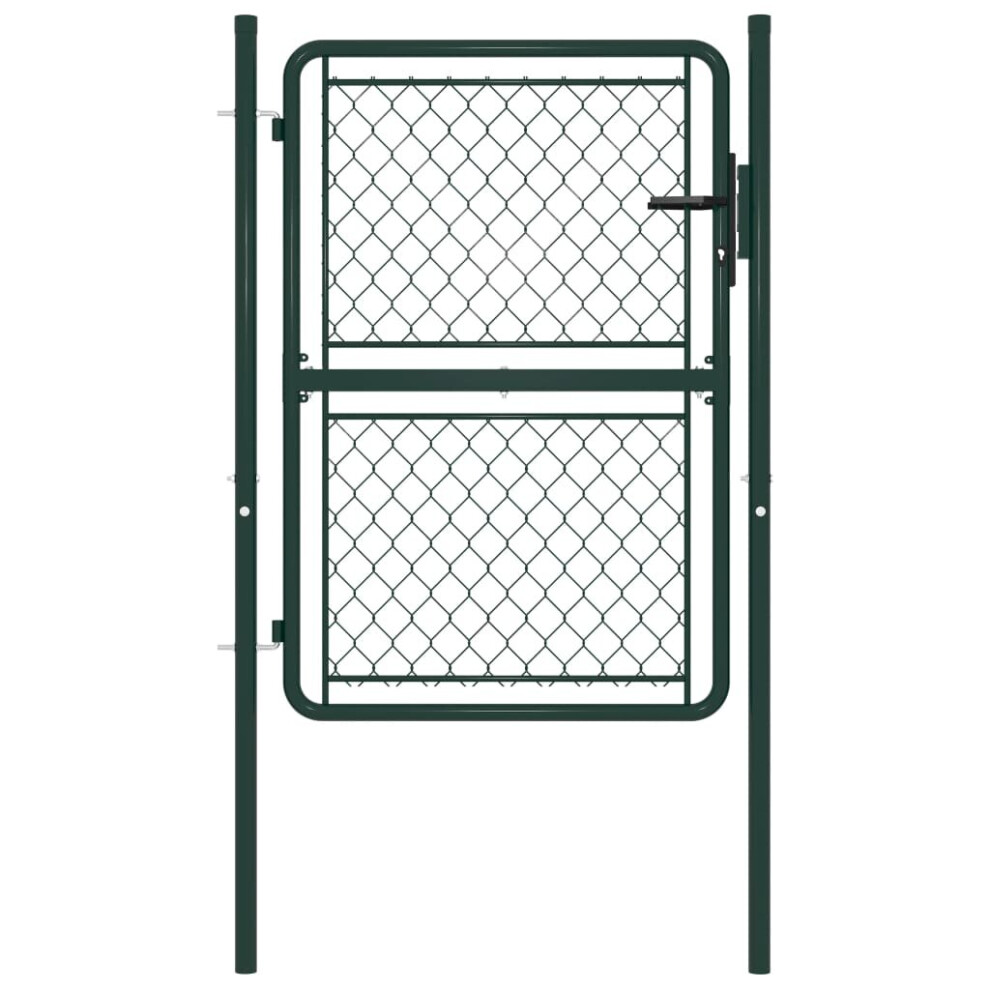 Garden Gate Steel 100x125 Cm Green