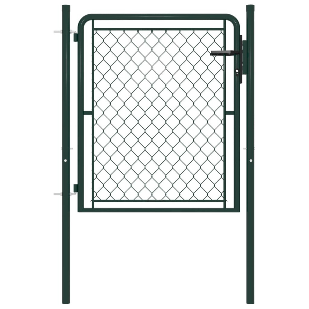 Vidaxl Garden Gate Steel 100X100 Cm Green