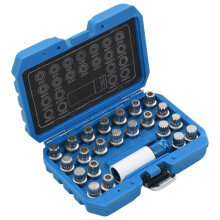 vidaXL 23 Piece Rim Lock Socket Set for VAG Wheel Lock Tool Set Removal Key