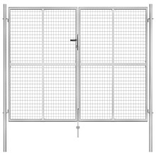 vidaXL Gartentor verzinkter Stahl 306x200 cm Silber