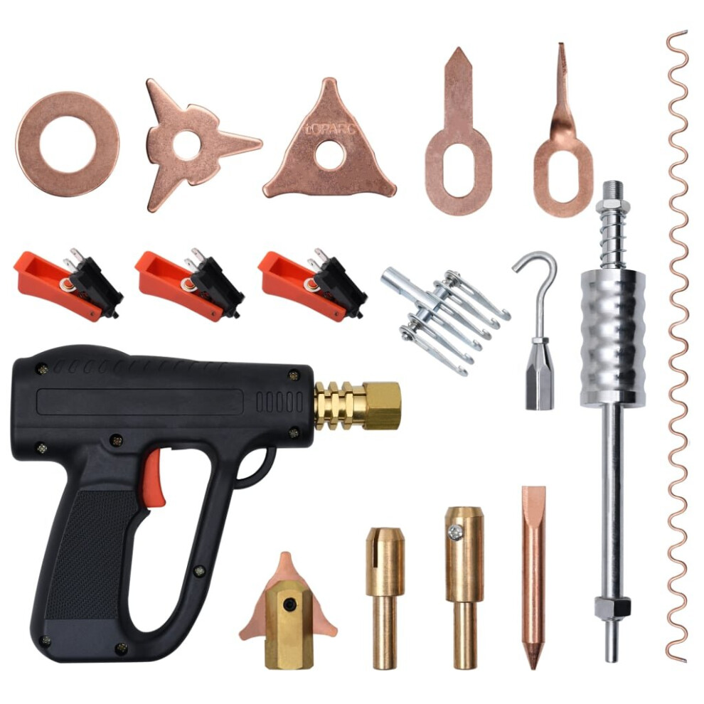 Vidaxl Dent Puller Welder Kit 67 Piece Paintless Spot Welding Spotter Tool Set 8719883994345